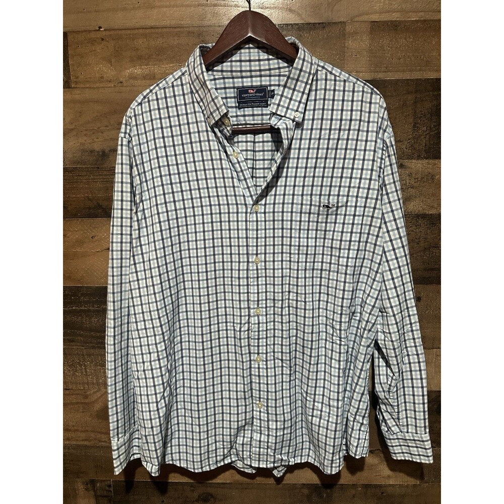 Vineyard Vines 2XL Mens Button Down Plaid Long Sleeve Shirt Classic Tucker Fit